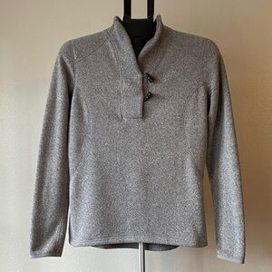 The North Face Women's Grey Sweater Pullover Sweater Toggle Buttons Size M